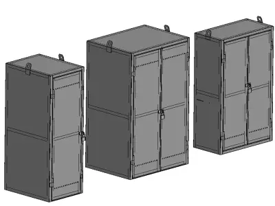 Gas cylinder cabinets 3D model