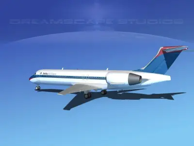 Boeing 717-200 Delta 2 3D model