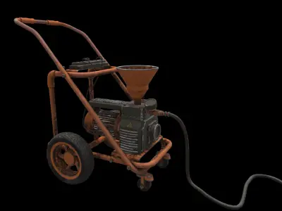 mobile compressor cart 3D model