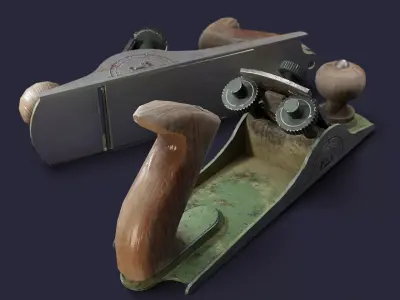 Jointer pair of planes Low-poly 3D model