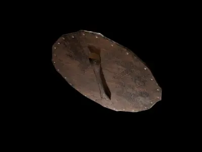Viking Shield Low-poly 3D model order
