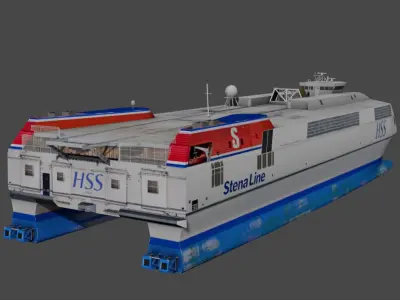  High-speed craft Stena Explorer Low-poly 3D model