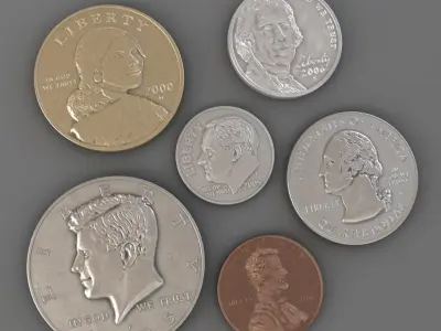 US Coins 3D model