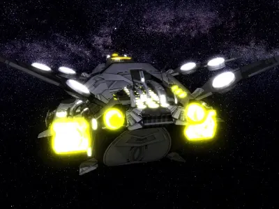 Kings - Interceptor Ship - Updated Low-poly 3D model