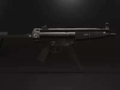 smgmp5 gun Free low-poly 3D model