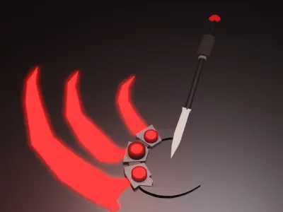 Anime Scythe Version 2 Low-poly 3D model