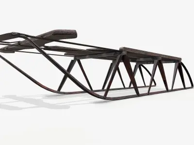 Snow Sled  Low-poly 3D model