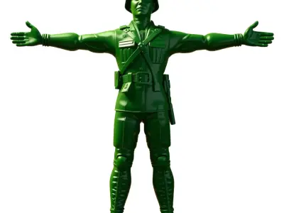 Green Soldier model pack Low-poly 3D model