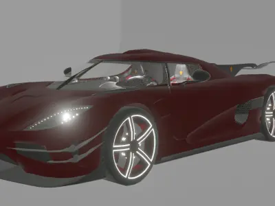 koenigsegg one Free low-poly 3D model