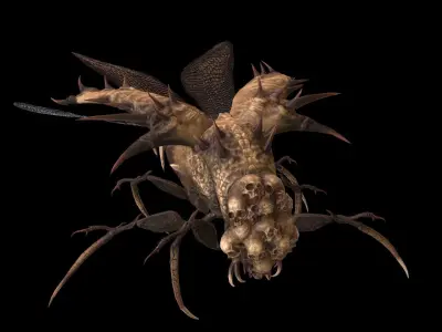 DemonBug13 bee flying Low-poly 3D model