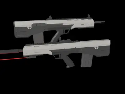 LOWPOLY - ASSAULT RIFLES VOL1 Low-poly 3D model