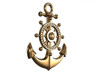 Anchor Gold PBR 2 Low-poly 3D model