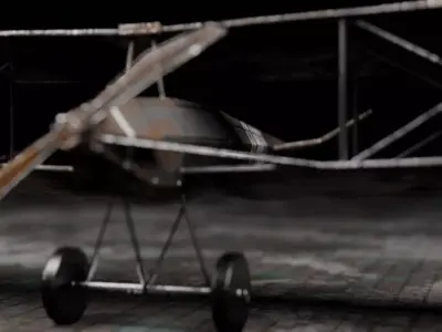 Low Poly Plane Albatros C-3 Low-poly 3D model