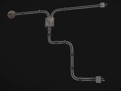 Cables 01 Low-poly 3D model