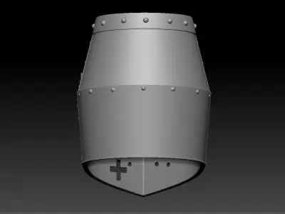 High-poly model knight helmet 3D model