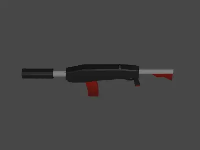 ShotGun gun Free low-poly 3D model