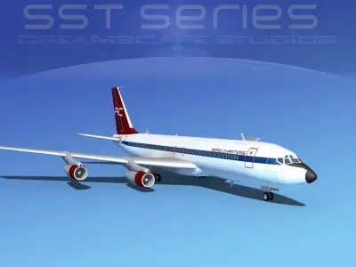 Boeing 707-320 Aero Charter SS 3D model