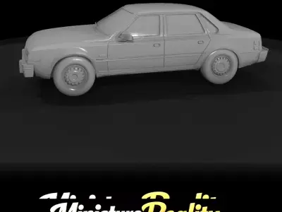1-87 AMC Concord Sedan - 1980 Print Ready STL 3D print model
