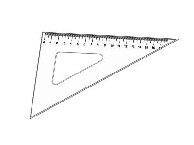 Meet the SetSquare Free low-poly 3D model