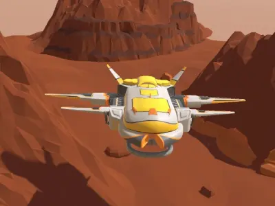 Sci-Fi Spaceship Low-poly 3D model purchase