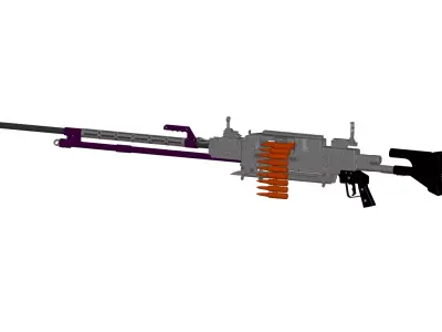 Machinegun machine gun 3D model