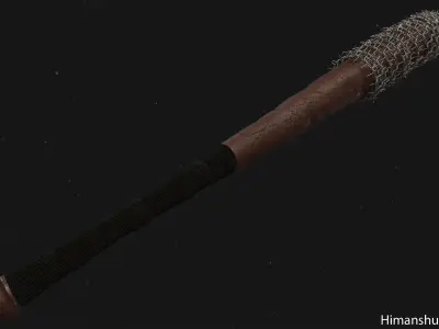 Baseball Bat High-Poly 3D model Free 3D model