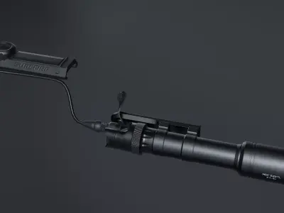 Arisaka  and Surefire AR Tactical light Set  3D model