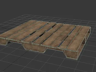 European wood pallet  Free low-poly 3D model