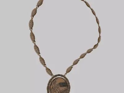 Olympic Boxing Medallion 1960s Low-poly 3D model
