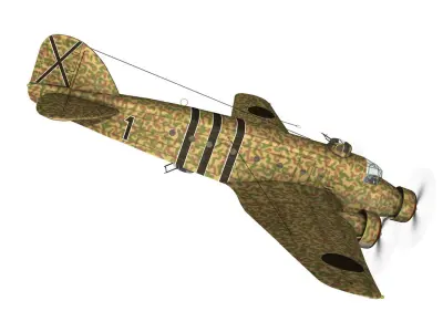 Savoia-Marchetti SM 81 Spanish Civil War 3D model