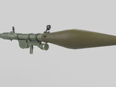 rocket launcher Low-poly 3D model 2