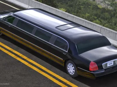 Limousine Generic Black 3D model