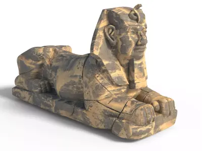 sphinx 2 Low-poly 3D model