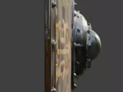 Viking Round Shield 3D Model v04 Low-poly 3D model