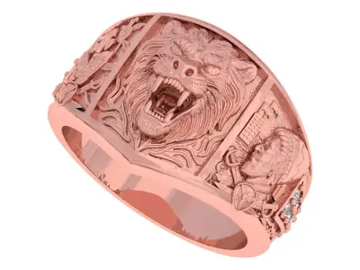 Shivaji Maharaj Ring 3D print model