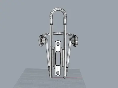 Bicycle Bottle Cage and Bottle 3D model