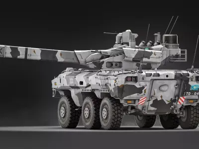 Reconainssance combat vehicle concept 3d model Low-poly 3D model