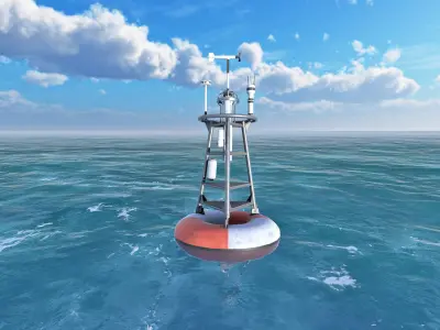 TAO Weather Data Buoy - PBR Low-poly 3D model