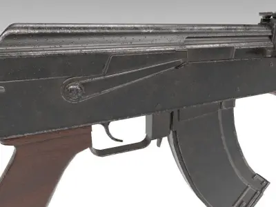 3D AK47 ak - rifle Low-poly 3D model