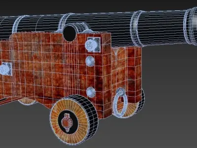 Naval Cannon 3D model by karim-2017