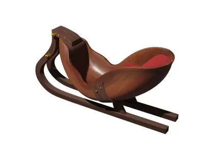 Christmas Santa Claus Sledge 3D model