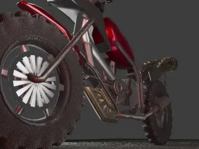 Red Drifter Bike 3D model