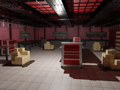 Workshop  Low-poly 3D model