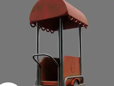 Trolley assets for gaming  3D model