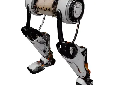 Damaged Robot Leg 3D Model 3D model