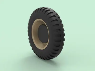 Wheel from old truck 3D model