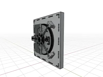 Steel Door of vault 3D model