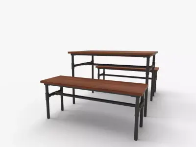 Julian Bowen Carnegie Dining Table 3D model
