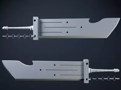 Fantasy Sword Celestial Edge 3D Model Low-poly 3D model
