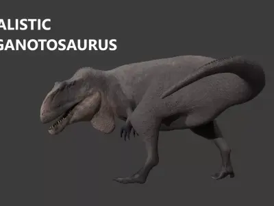 Giganotosaurus low-poly 3D model Low-poly 3D model